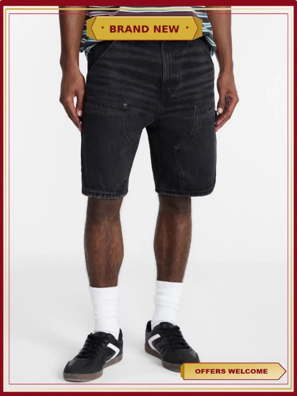 Men's 100% Cotton Denim Carpenter Shorts 9
